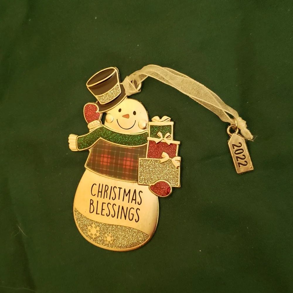 Christmas Blessings Snowman Ornament